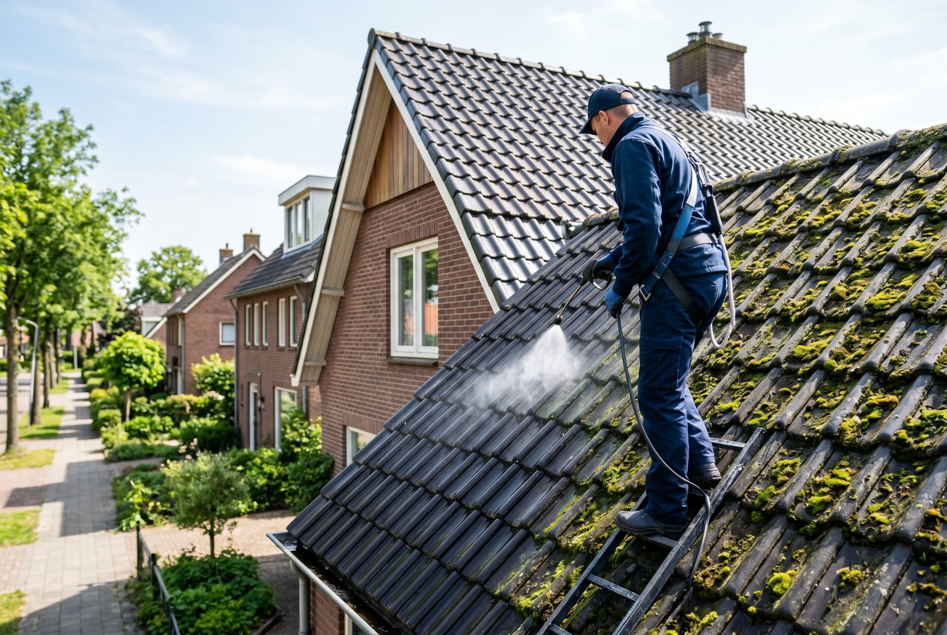 Dakreiniging met softwash in Noord-Holland