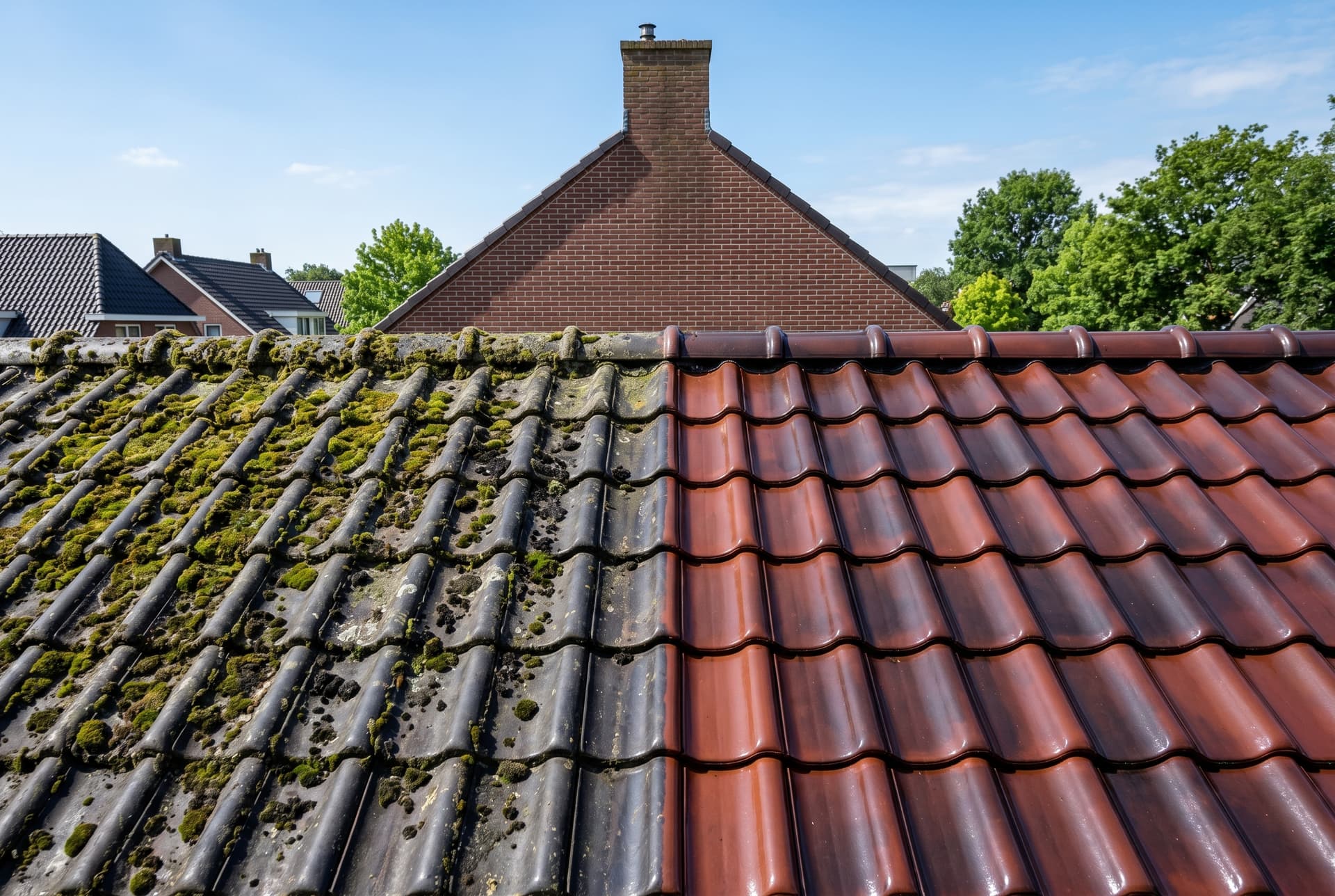 Softwash dakreiniging door Exterio